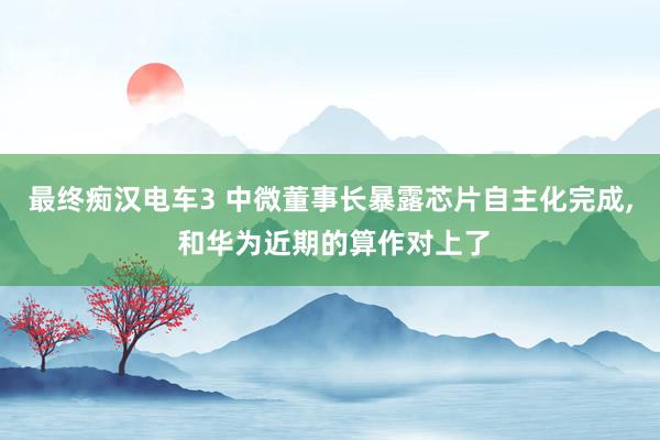 最终痴汉电车3 中微董事长暴露芯片自主化完成, 和华为近期的算作对上了