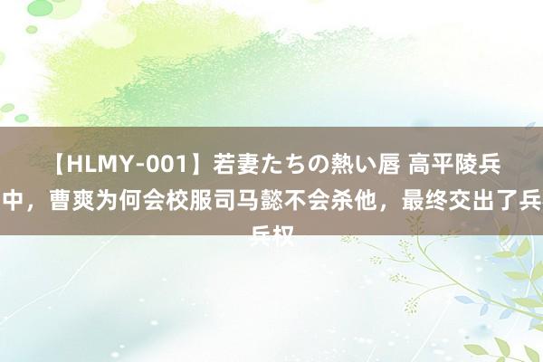 【HLMY-001】若妻たちの熱い唇 高平陵兵变中，曹爽为何会校服司马懿不会杀他，最终交出了兵权