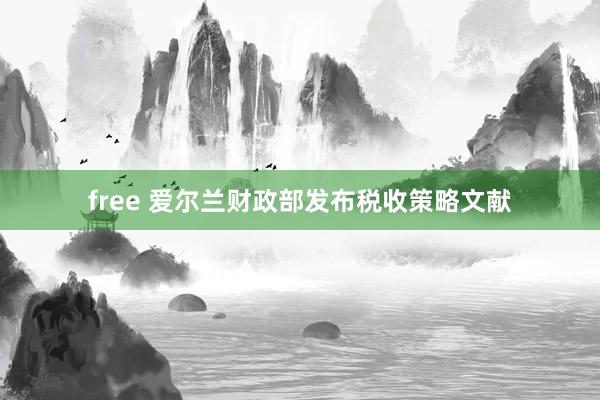 free 爱尔兰财政部发布税收策略文献