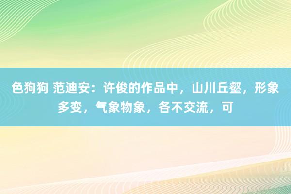 色狗狗 范迪安：许俊的作品中，山川丘壑，形象多变，气象物象，各不交流，可