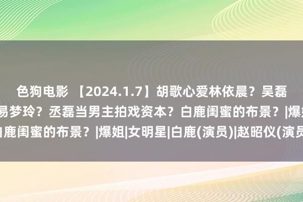 色狗电影 【2024.1.7】胡歌心爱林依晨？吴磊分了？赵昭仪袁昊？问问易梦玲？丞磊当男主拍戏资本？白鹿闺蜜的布景？|爆姐|女明星|白鹿(演员)|赵昭仪(演员)